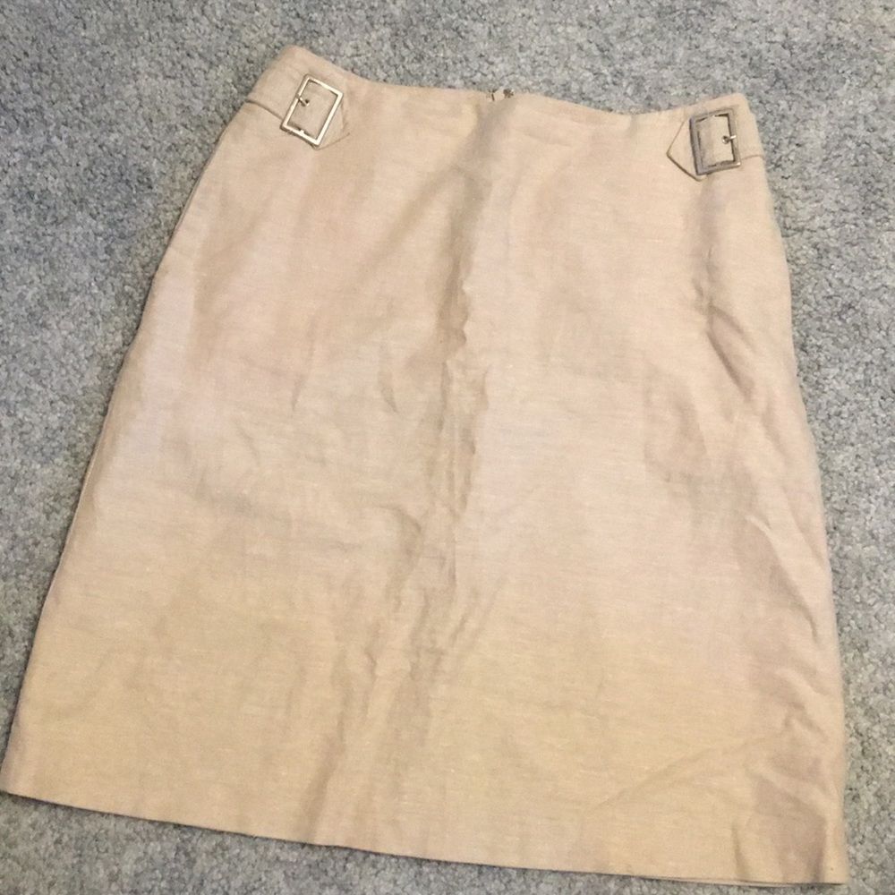 Linen pencil skirt